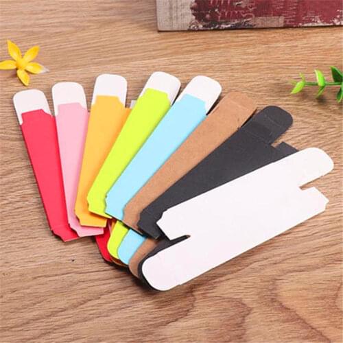 5pcs Colorful Kraft Paper Jewelry Box Diy Lipstick Perfume Essential Oil Bottle Wrapping Box Wedding Party Gift Packaging Box