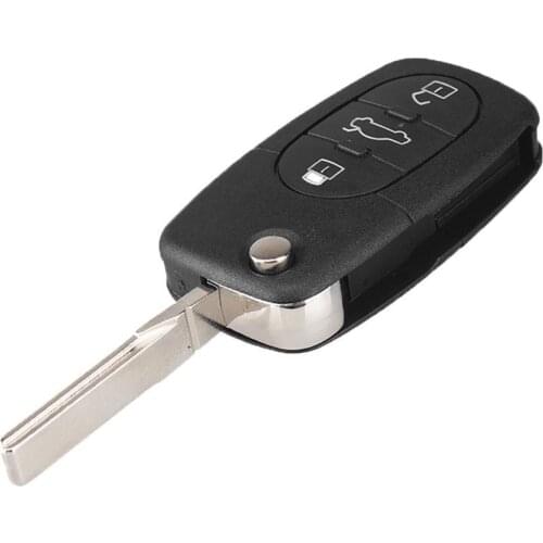 50% HOT SALES!!! 3 Buttons Flip Car Remote Key Shell Case for Au-di A2 A3 A4 A6 A8 TT CR2032