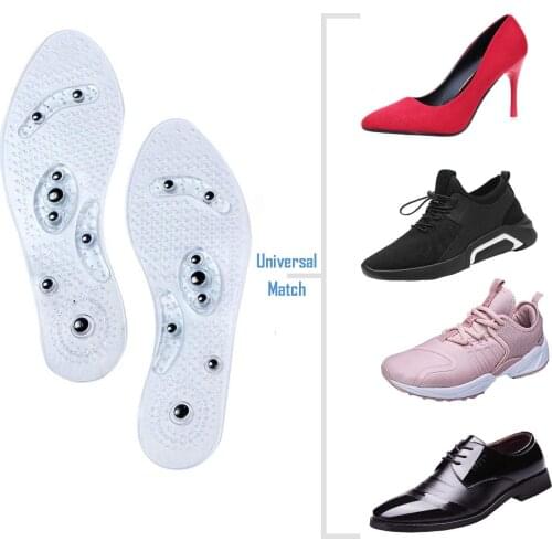 Acupressure Magnetic Foot Therapy Reflexology Pain Relief Shoe Insoles 1 Pair Washable and Cutable Women and Men