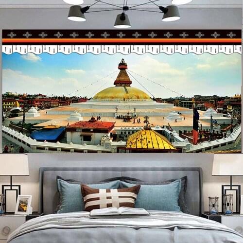 Large wall tapestry hanging wall blanket room decor Buddhism bedroom wall carpet background