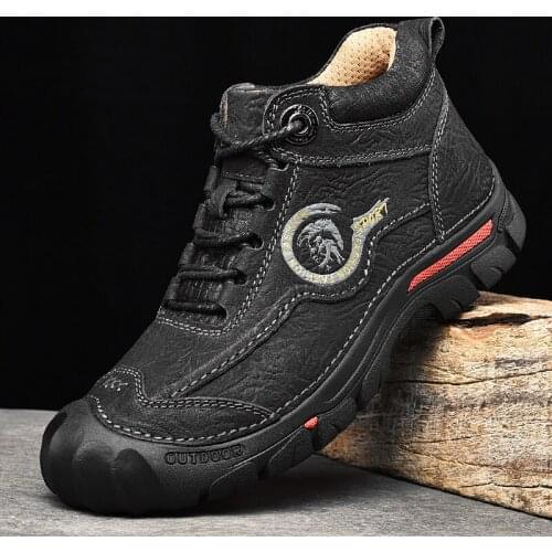 New Arrival Winter Outdoor Boots Warm Comfortable High Top Hiking Shoes Soft Ankle Botas Hombre Big Size 38-46 Casual Work Boots