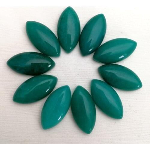 Wholesale 15*30mm malachite green stone beads marquise shape green CAB CABOCHON teardrop loose beads Free shipping 12pcs