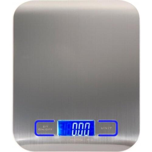 5kg/1g Digital Kitchen Scale Multi-function Food Stainless Steel 11lb Stainless Steel Platform with LCD Display