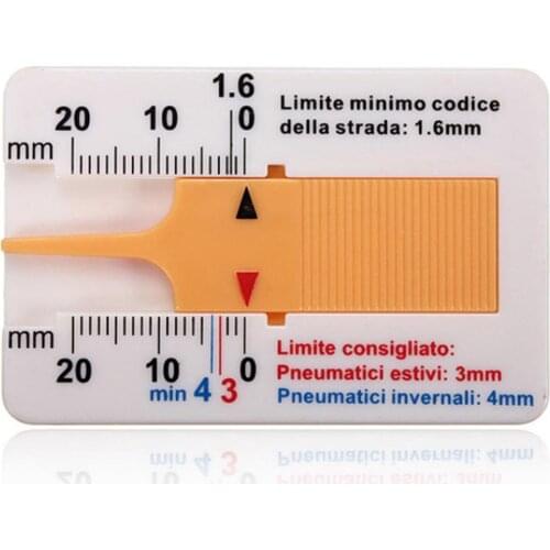 Tyre Tread Depth Gauge Car Motorcycle Trailer Van Wheel Compact Measure Tool