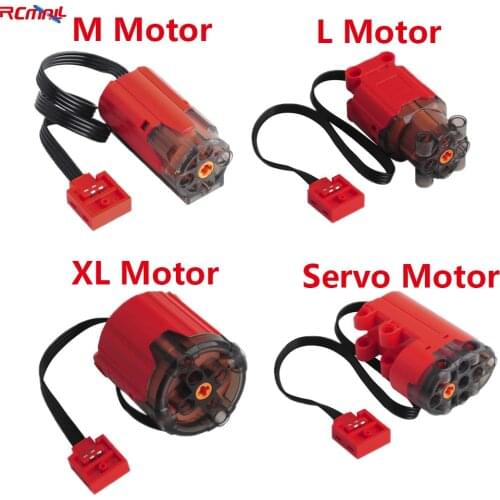 For MOC Blocks Enhanced Red Diamond Servo Motor M/L/XL Motor Compatible with Lego Power Group