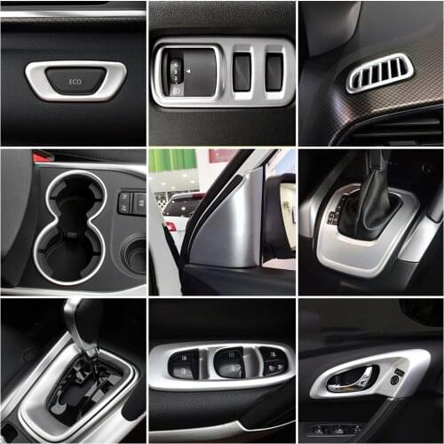 For Renault Kadjar 2015-2019 Auto Interior Central Control Modify Frame Cover Trim Inner Part Car Styling Refit