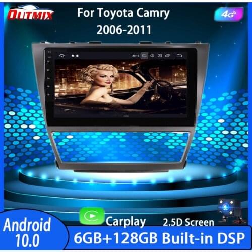 For Toyota Camry 2006-2011 Android10.0 Car DVD Player GPS Multimedia Auto Radio Car Navigator Stereo Receiver 128GB Built-in DSP