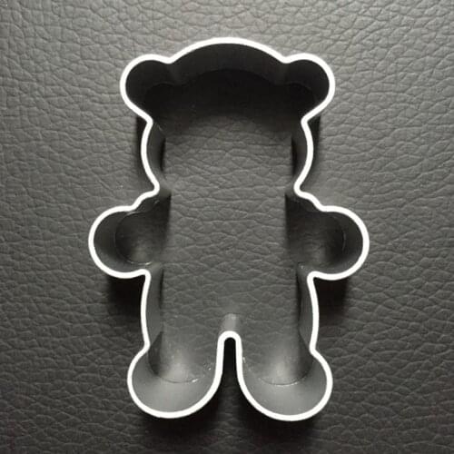 Biscuit Mold Cookie Cute 3D Bear Shape Cookie Cake Biscuit Metal Alloy Fondant Cookie Cutters Bakeware Mold Mould Q0S0