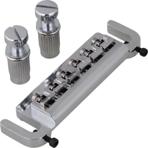 Chrome Intonatable combo bridge/tailpiece For Solid-body Electric Guitar