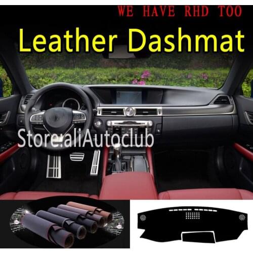 For lexus gs L10 gs200 250f 350 300h450 500 2012-2020 Leather Dashmat Dashboard Cover Dash Mat Sunshade Carpet Car Styling
