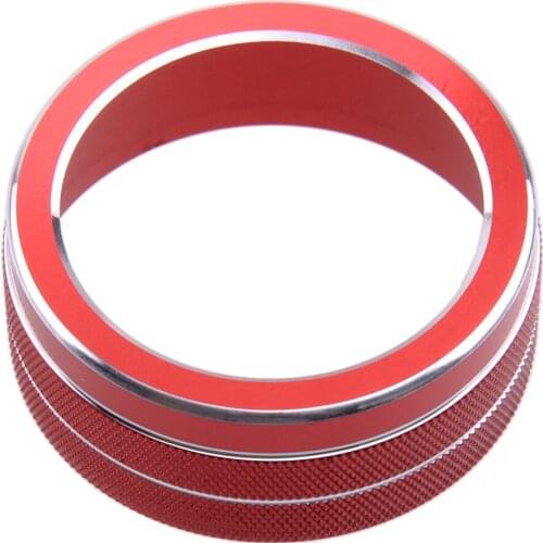 Red Car Interior Multimedia Ring Knob Cover Aluminium Alloy Styling Fit for Infiniti Q50 2014 2015 2016 2017 2018 2019
