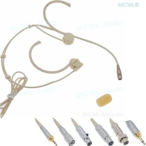 Best Sound Headset Microphone for Sennheiser HSP2 Shure MiPro AKG Wireless Beige Cardioid Head Microphones MiCWL CM90
