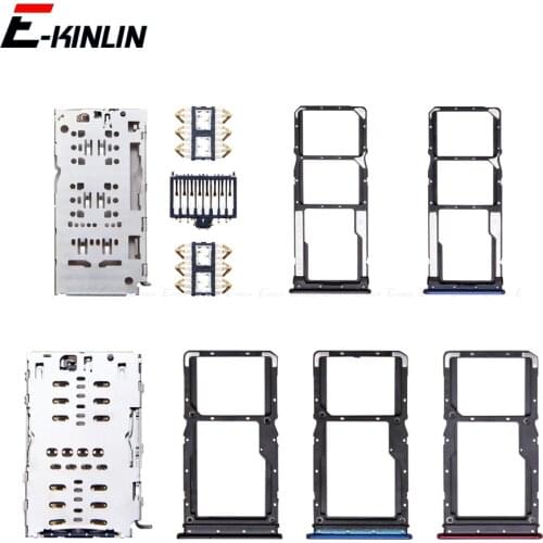 Micro SD / Sim Card Tray Socket Adapter For XiaoMi Redmi 7 Note 7 Pro PocoPhone Poco F1 Connector Holder Slot Reader Container