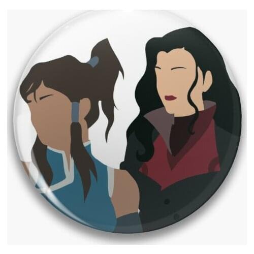 Korra Asami Korrasami LOK Legend of Korr Soft Enamel Pin Funny Clothes Gift Brooch Collar Badge Lapel Pin Jewelry Creative