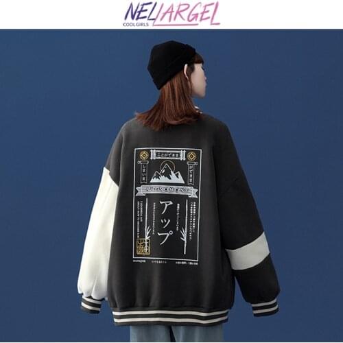 NELLARGEL Women Mountain Japanese Fashion Y2k Jackets 2021 Female Vintage Harajuku Streetwear Baseball Jacket Girl Korean Coats