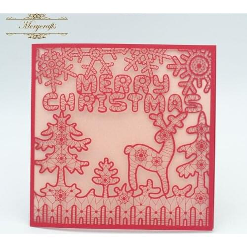 New products home decor lovely MERY CHRISTMAS 3d cards wedding decoration 2018