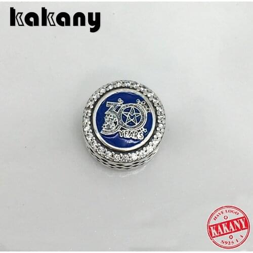 Original 1:1 High Quality 925 Sterling Silver Park 30th Anniversary Edition Charm Fashion Womens Pop Diy Jewelry