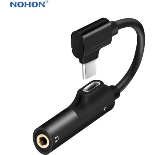 USB C to 3.5mm Jack AUX Audio Charging 2 in 1 Connector Earphone Changer Dual Plug For Huawei Xiaomi mi Note 7 8 9 Type C Cable