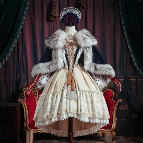 Elizabeth Coronation Dress OP lolita dress cosplay costume Gorgeous royal court Short Version Full Set In Stock