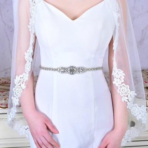 S385 Wedding Belt Bridal Dress Accessories Mariage Sash Handmad Rhinestone Belt Bridesmaid Belt Women Belt for Evening Dresses