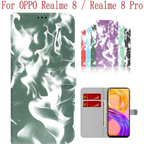Sunjolly Case for OPPO Realme 8 Realme 8 Pro Wallet Stand Flip PU Phone Case Cover coque capa Case Cover
