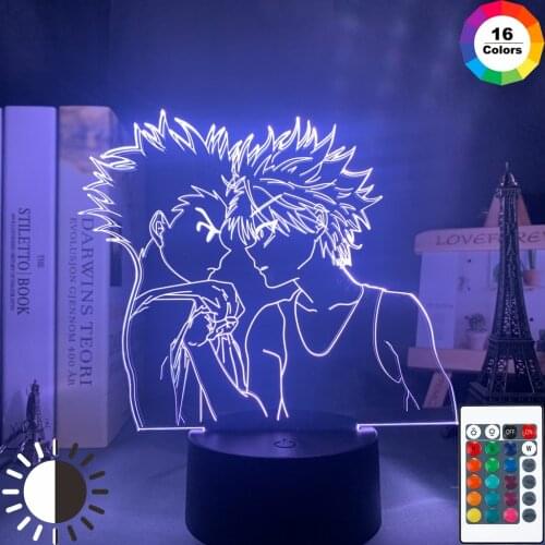 3D Lamp Hunter X Hunter Led Night Light Anime Lamp Gon Freecss for Bedroom Decor Light Kids Child Birthday Gift Killua Light