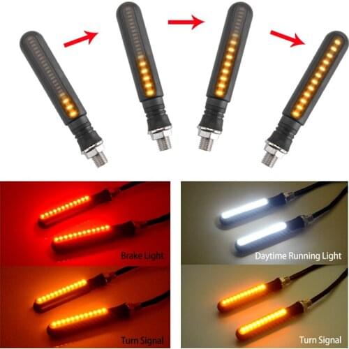 Universal LED Motorcycle Turn Signal Indicator DRL Flasher Light Blinker Turn Signal Lamp Stop Signal Brake Lighting Scooter