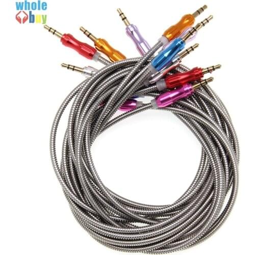High quality AUX gourd style heavy metal Audio cable durable 3.5mm male to male audio cable plug For Mp3 Car Speaker 500pcs/lot