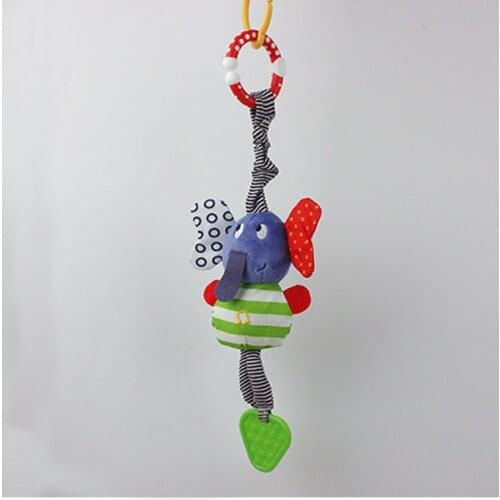 20PCS Christmas Music Elephant Lathe Rattles Hang Baby Kids Dolls Educational Toys Teether hanging bed hanging belt