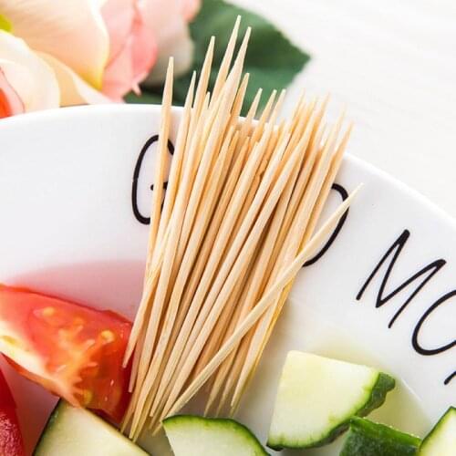 200pcs Disposable Bamboo Toothpick Practical Natural Toothpicks Single Sharp Fruit Bamboo Sticks Family Restaurant Accessories