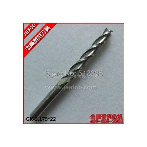 3.175*22 Three Flutes Spiral Engraving Cutters/ Drill Bits/ Carbide Tool Bits For Carving Wood CNC Router Machine