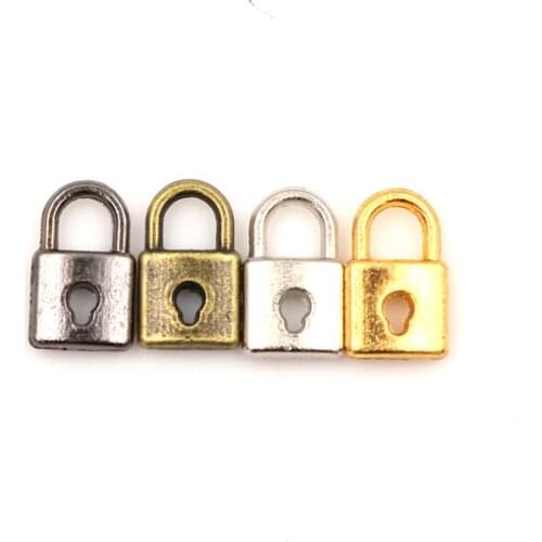 4PCS/lot Mini Door Retro Metal DIY Accessories Cute Vintage Dollhouse Miniature Door Lock Doll House Fairy 4Colors Size:8.5*5mm