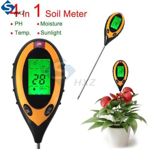 4 in 1 PH Light Moisture Acidity Tester Soil Tester Moisture Meter Plant Soil Tester for Flowers Soil pH Tester