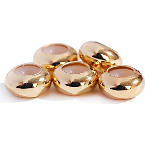 5PCS Classic Round Stainless Steel Spacer Beads DIY Supplies Accessories 8mm Charms Bracelet Jewelry Making Findings