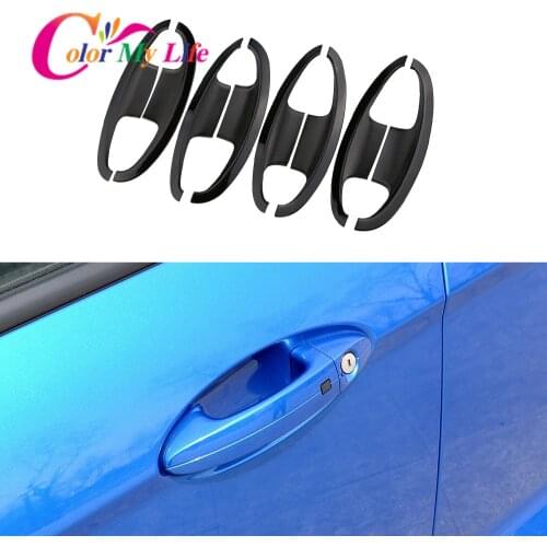 ABS Exterior Door Bowl Protector Cover Car Door Handle Sticker for Ford Ecosport Fiesta 2012 2013 2014 2015 2016 2017 2018 2019