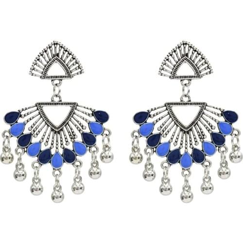 Afghan Nepal Water Drop Turkish Vintage Jhumka Drop Earrings Women Gold Bells Tassel Ethnic Indian Turkey Jewelry Bijoux