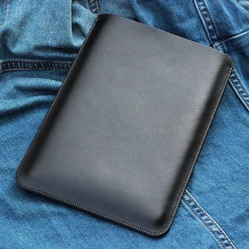 Second layer cowhide Tablet phone pouch For ipadmini 5 4 3 2 1 Inner bag 7.9 inch leather straight bag case