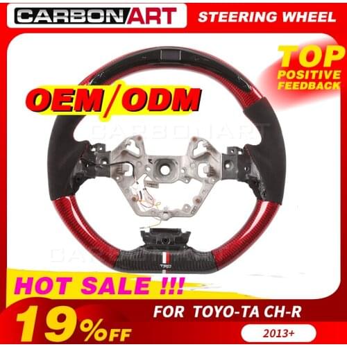 For toyota c-hr LED Carbon Fiber Steering Wheel race display LCD screen guage meter LED racing steering wheel 2012 2015 2016