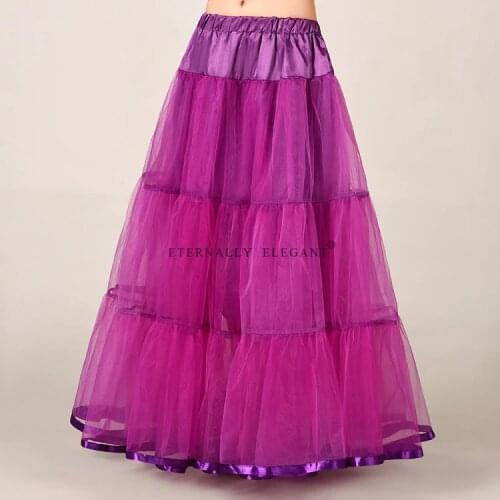 Hot Sale Tulle Skirt Multi Color Petticoat Long For Wedding Dresses Underskirt 2018 EE6639