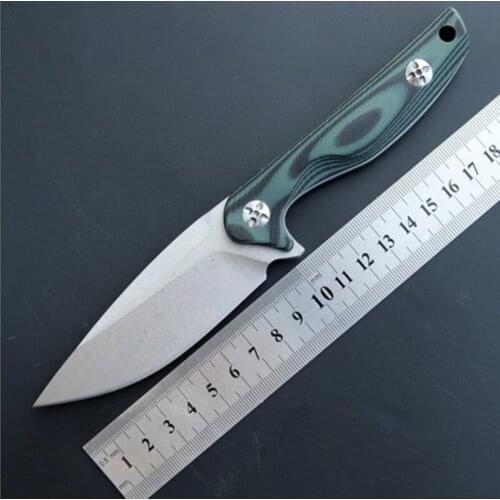 HS Tools 108 Straight Knife D2 Steel Blade Fixed Portable Hunting Survival Camping Outdoor Kitchenware Tactical Straight Knife
