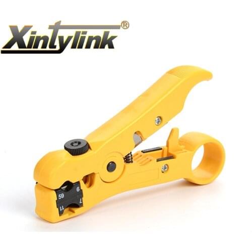 Xintylink ethernet cable stripper rj45 cat5 cat6 network hand tool pliers knife line utp ftp coax coaxial cutter wire stripping