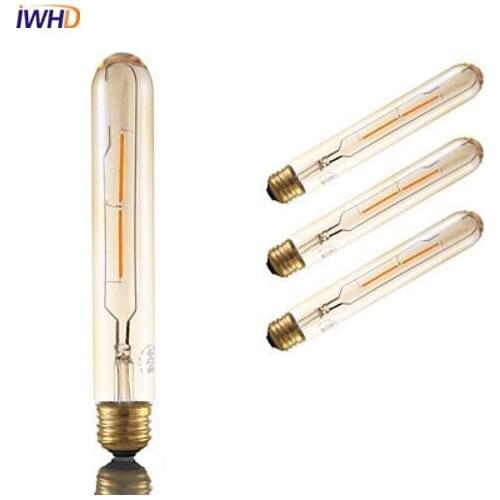 IWHD 2pcs LED Filament Bulb 2/3/4/6W E27 Bombilla Edison Lamp Vintage Bulb Light Ampoules Decoration T10 T185 T225 T30