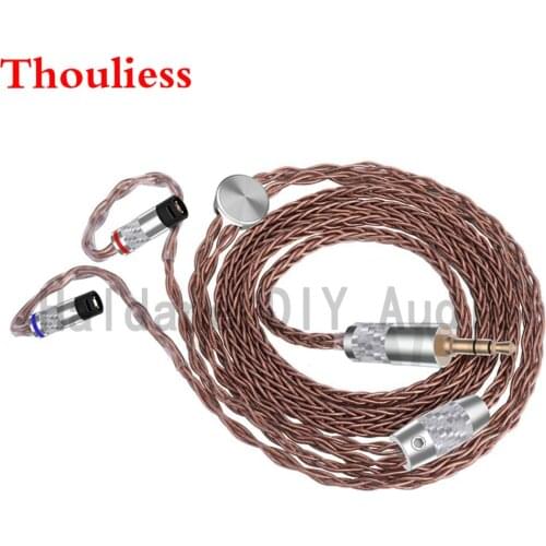 Thouliess HIFI 3.5/2.5/4.4mm Balanced Pure Copper Headphone Upgrade Cable For IE80 IE8 IE8I IE80S Headphones