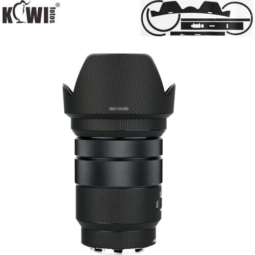 KIWIFOTOS Anti-Scratch Lens Hood Skin Film Fit Camera Cover Case For Sony E PZ 18-105mm f/4 G OSS lens 3M Sticker Matrix Black
