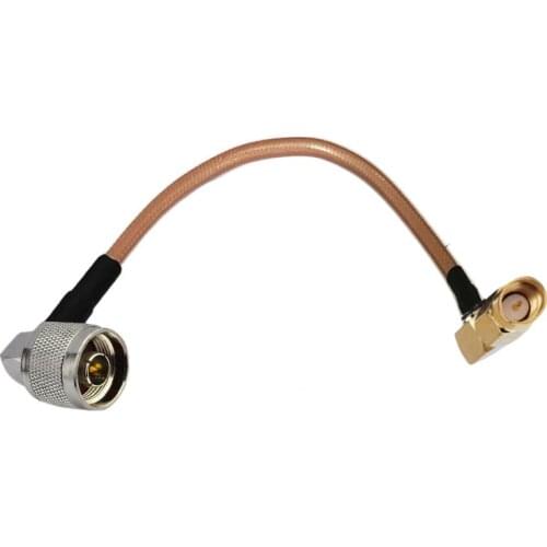 5pcs N Male Right Angle to SMA Male Right Angle Connector RF Coaxial Coax Cable