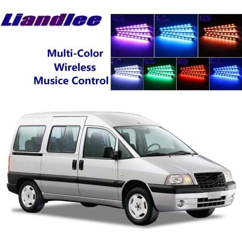 LiandLee Car Glow Interior Floor Decorative Atmosphere Seats Accent Ambient Neon light For Fiat Scudo
