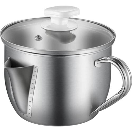 Stainless Steel Oil Filter Soup Separator Strainer Pot Kitchen Cooking Utensil FPing