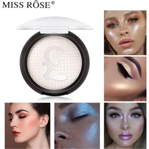 MISS ROSE Highlighter Facial Bronzers Palette Makeup Glow Face Contour Shimmer Powder Illuminator Highlight Cosmetics TSLM2