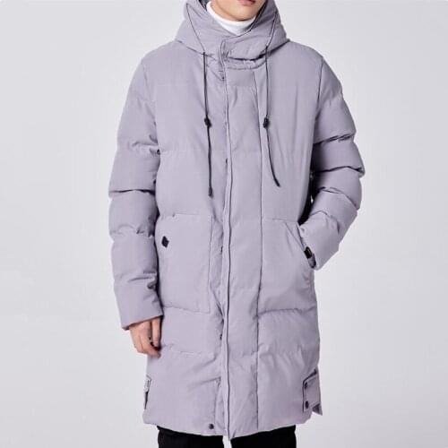 Plus Size Mens Winter Coat 2021 Hooded Parka Men Korean Long Jacket Coat Mens Windbreaker Parkas Oversize Warm Clothes 7XL 8XL