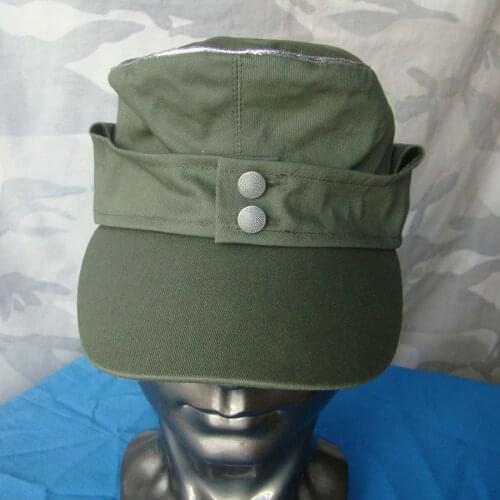 German WWII M43 Officers Summer Field Cap Hat Green Reproduction Military Store
